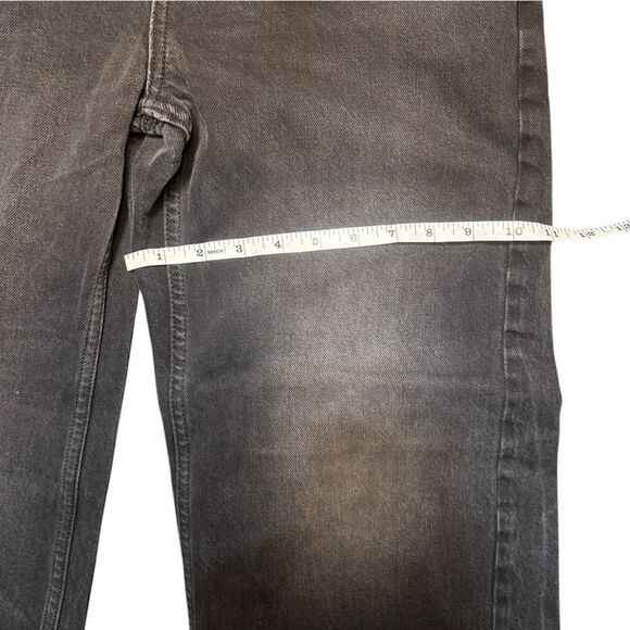 We The Free Wide Leg Black Distressed Jeans Size 26 - Picture 9 of 12